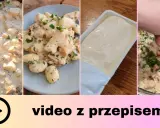 Kremowe gnocchi z kurczakiem i suszonymi pomidorami, posypane świeżą natką. Pyszny przepis na obiad.