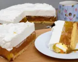 Pyszne ciasto z mascarpone, z warstwą owocową i puszystą pianką. Idealne na deser!